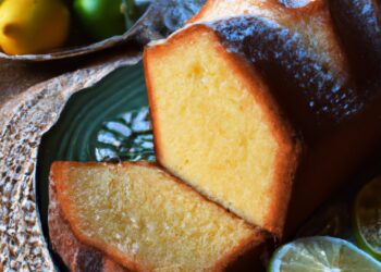 Bolo Fit de Limão com Iogurte Grego e Farinha de Linhaça