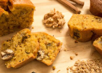 Bolos de cenoura e nozes: Rico em antioxidantes