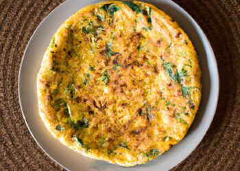 Omelete de claras com espinafre