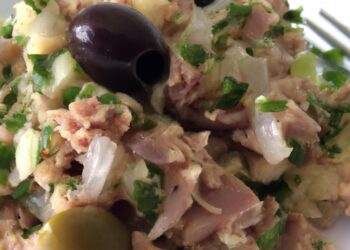 Salada de atum com grão-de-bico