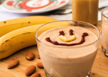 Shake de banana e pasta de amendoim