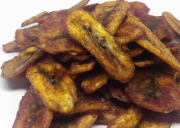 Snack de banana desidratada