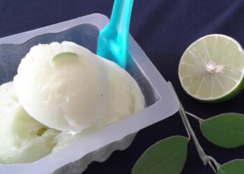 Sorbet de limão com hortelã