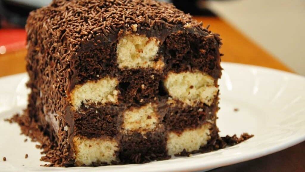 Receita de bolo xadrez