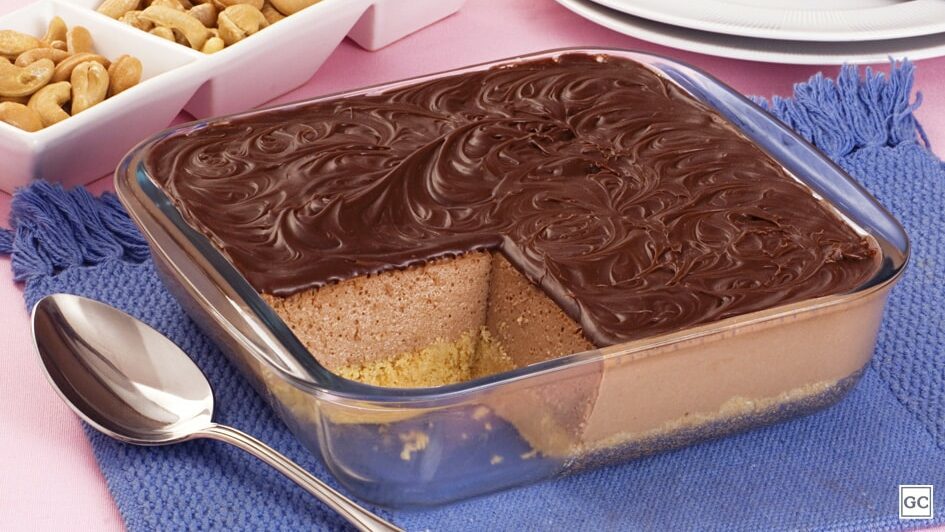 Receita de cheesecake de chocolate de travessa