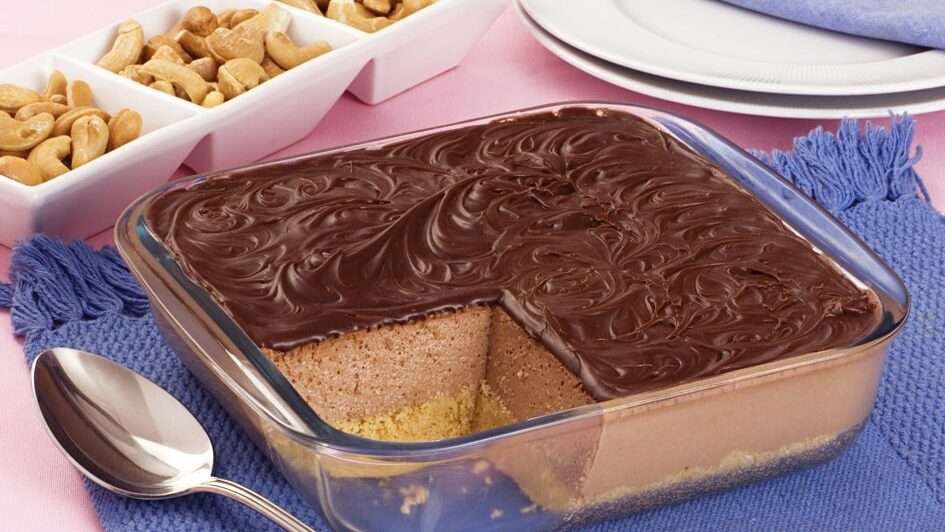 Receita de cheesecake de chocolate de travessa