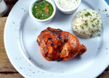 Frango grelhado com molho de iogurte