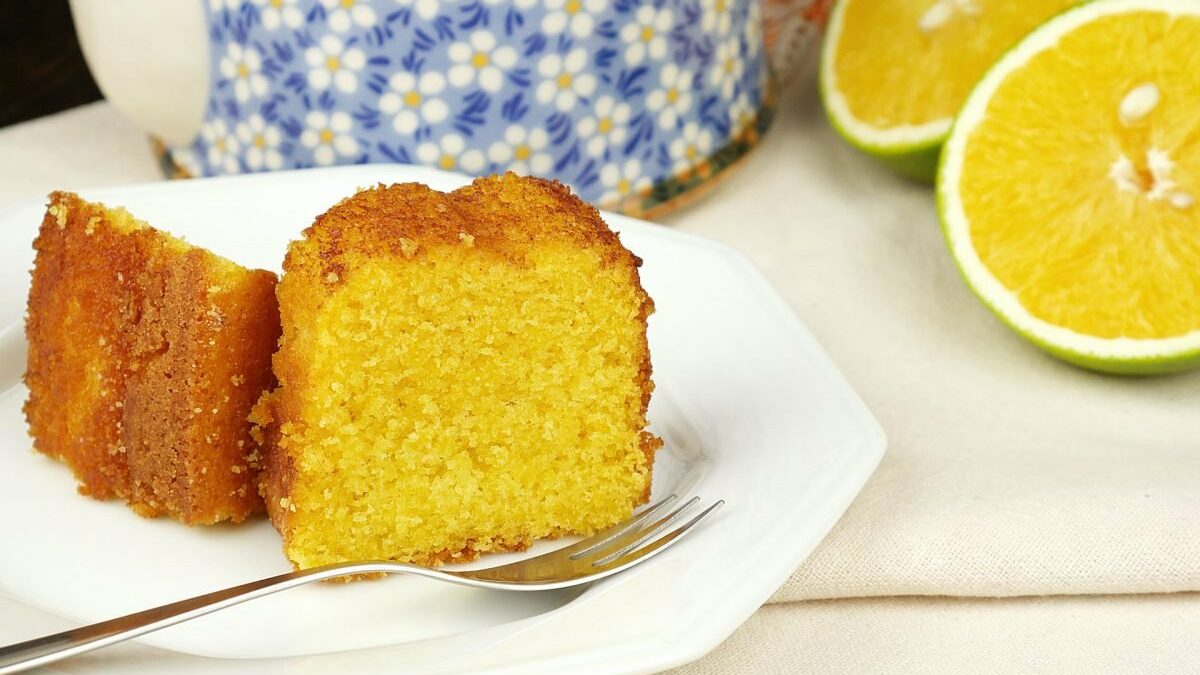 Receita de bolo de fubá com laranja